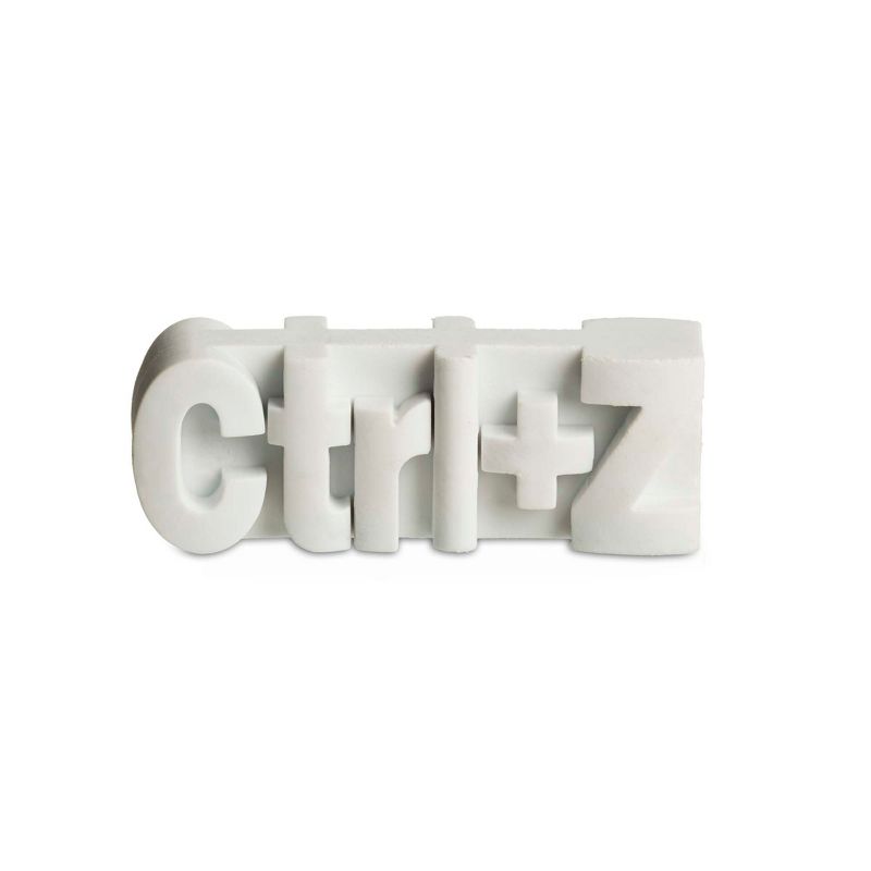 Design Ideas &ldquo;Control Z&rdquo; Eraser &ndash; Sculpted Eraser &ndash; White, 2.2&rdquo; x 0.6&rdquo; x 0.8&rdquo;