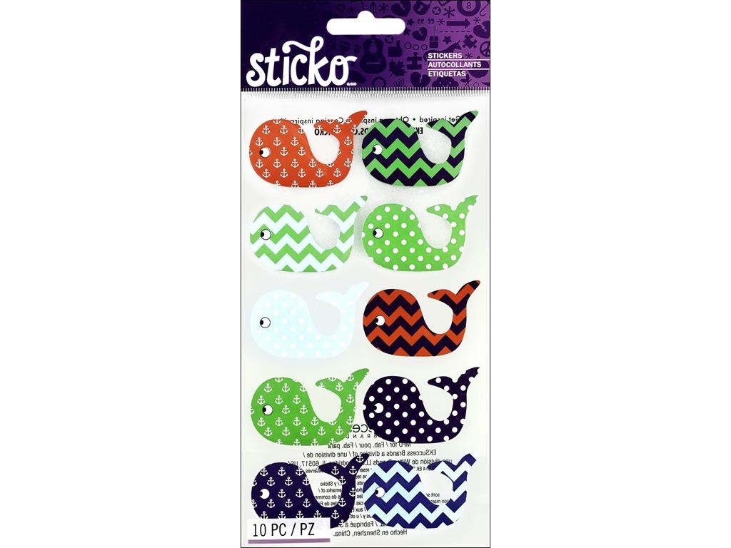 Sticko E5200255 Sticko Classic Stickers-Patterned Whales