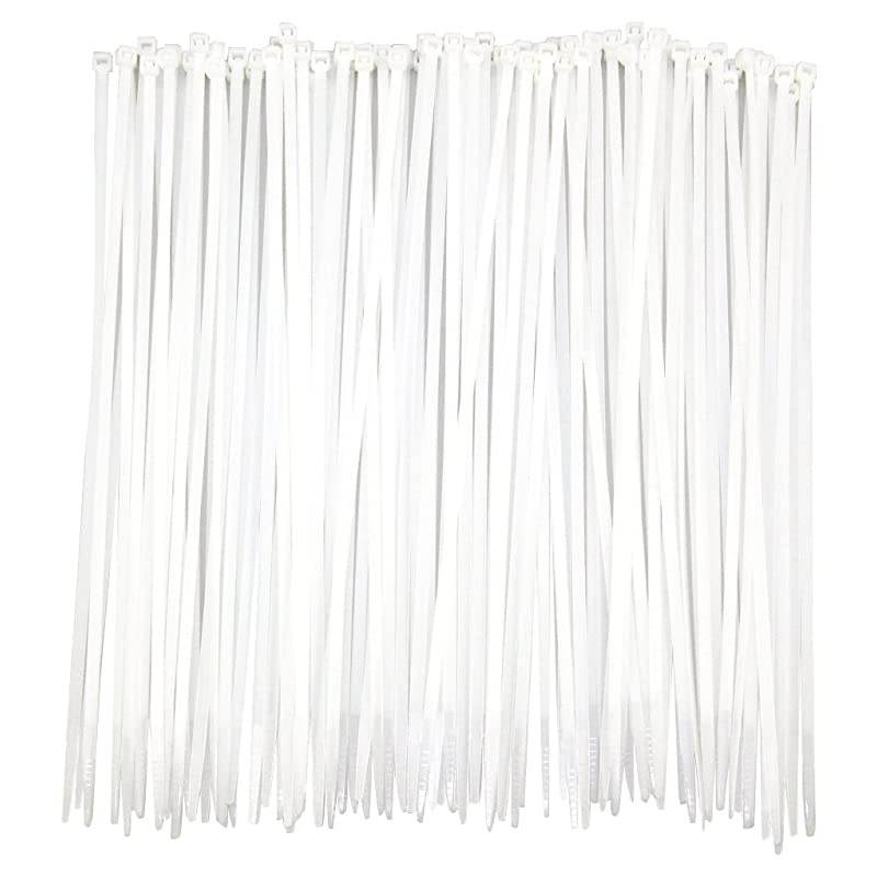 Extra Heavy Duty 12 inch Standard White Cable Ties Industrial Strength Durable Outdoor Use Zip Ties
