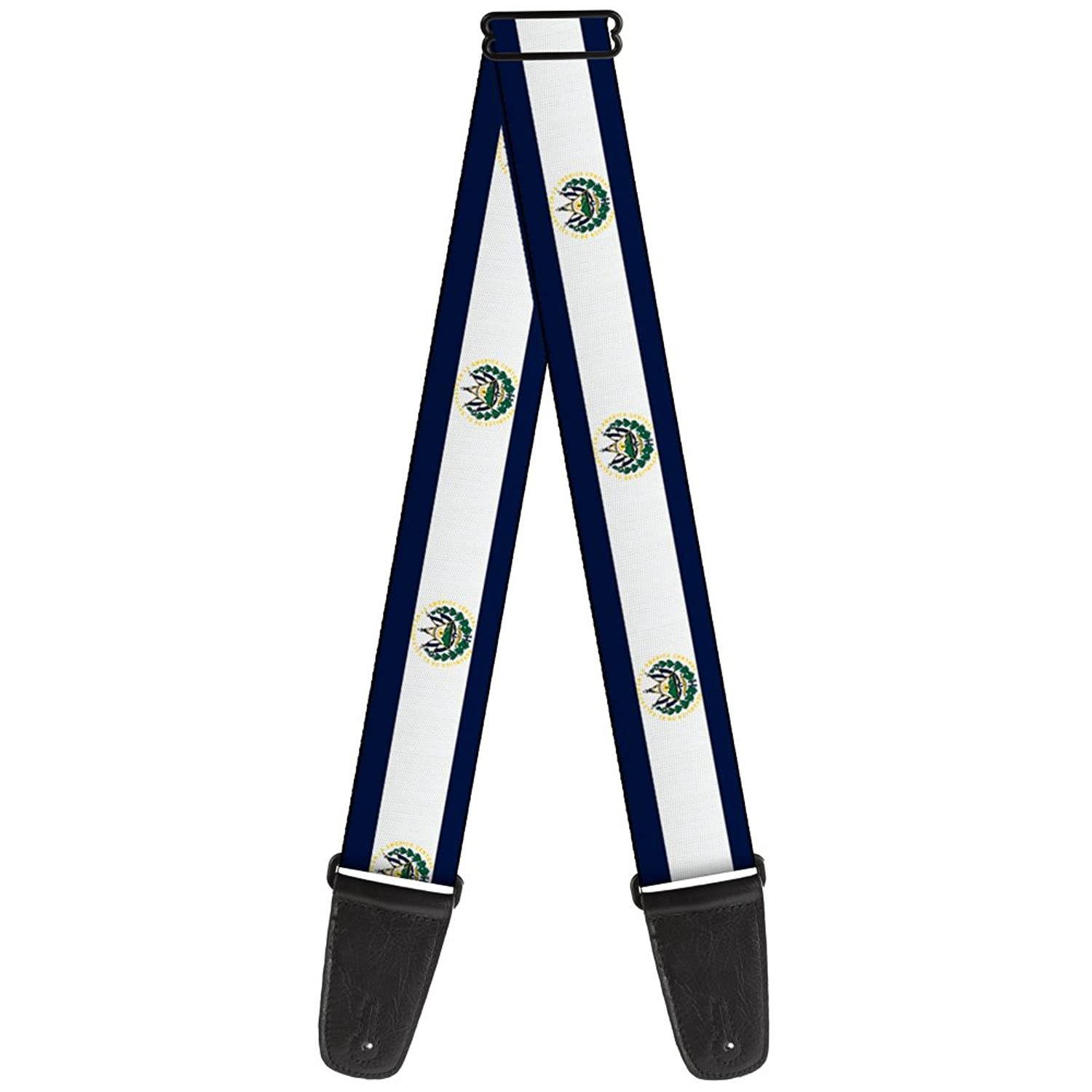 Guitar Strap El Salvador Flag 2 Inches Wide