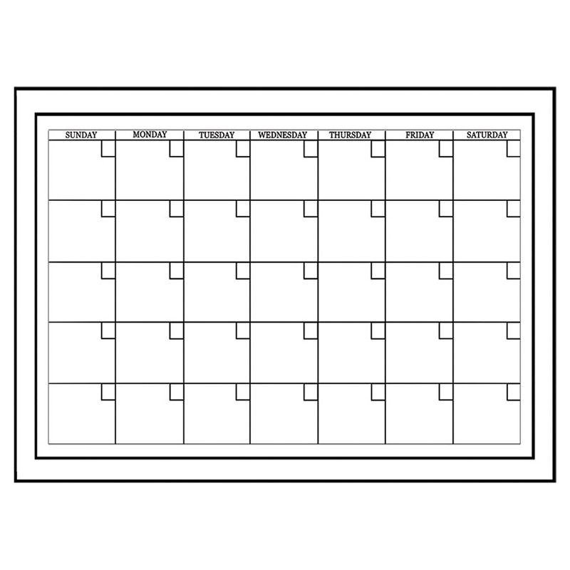 Wall Pops!  2pk Dry Erase Calendar 17.5" x 24" - White/Black