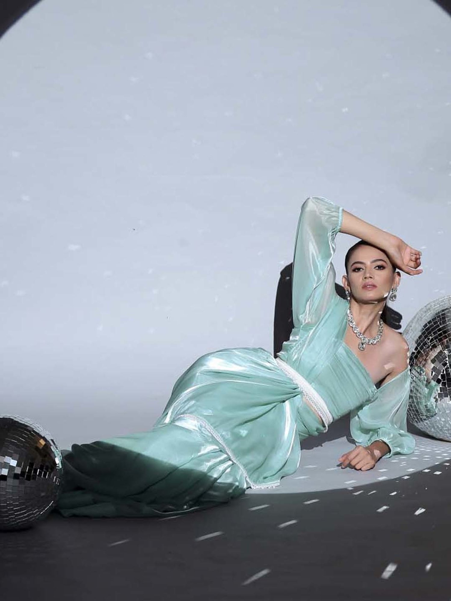 Swtantra Blue Organza Saree