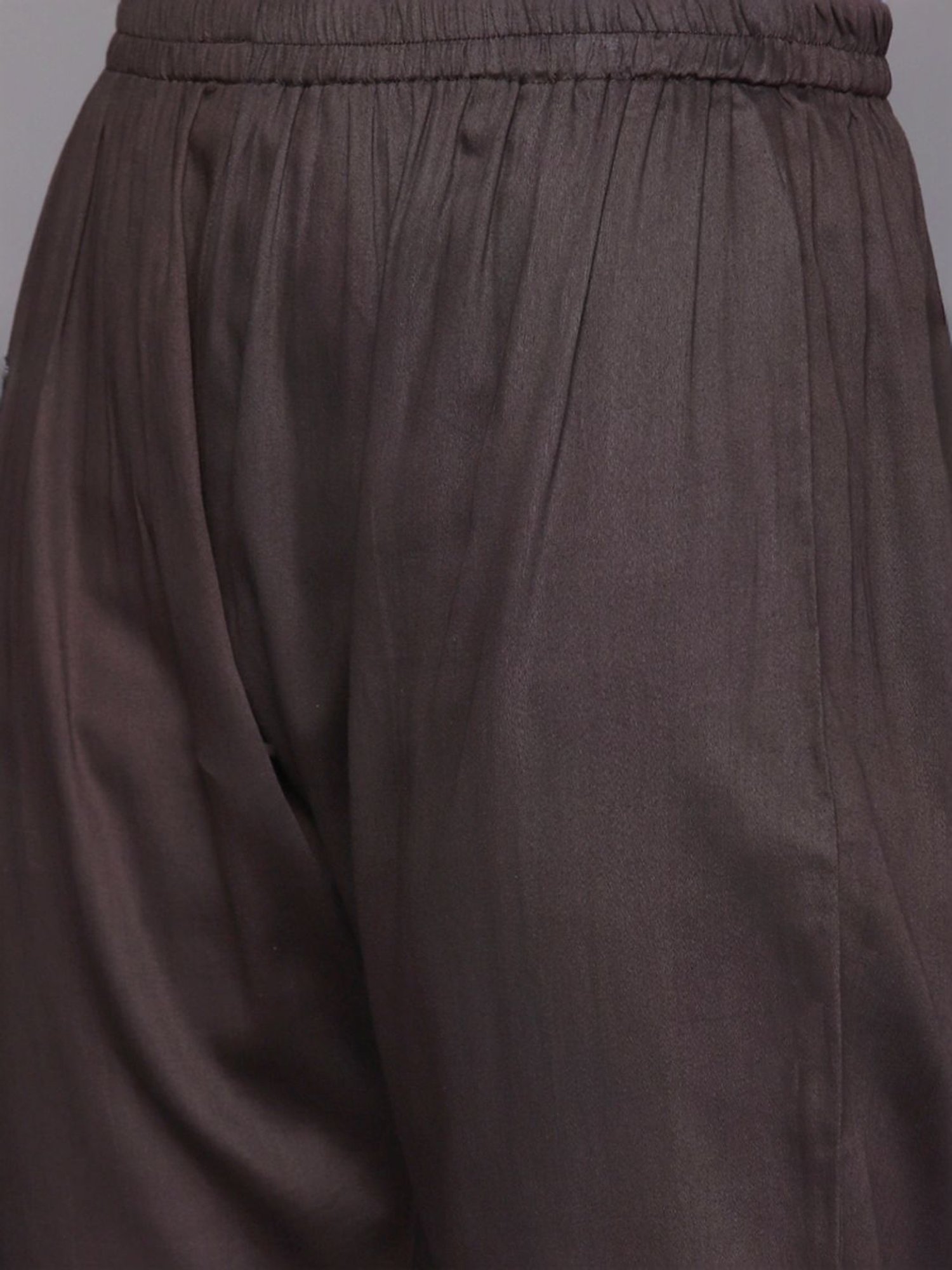 Varanga Brown Embroidered Kurta Pant Set With Dupatta