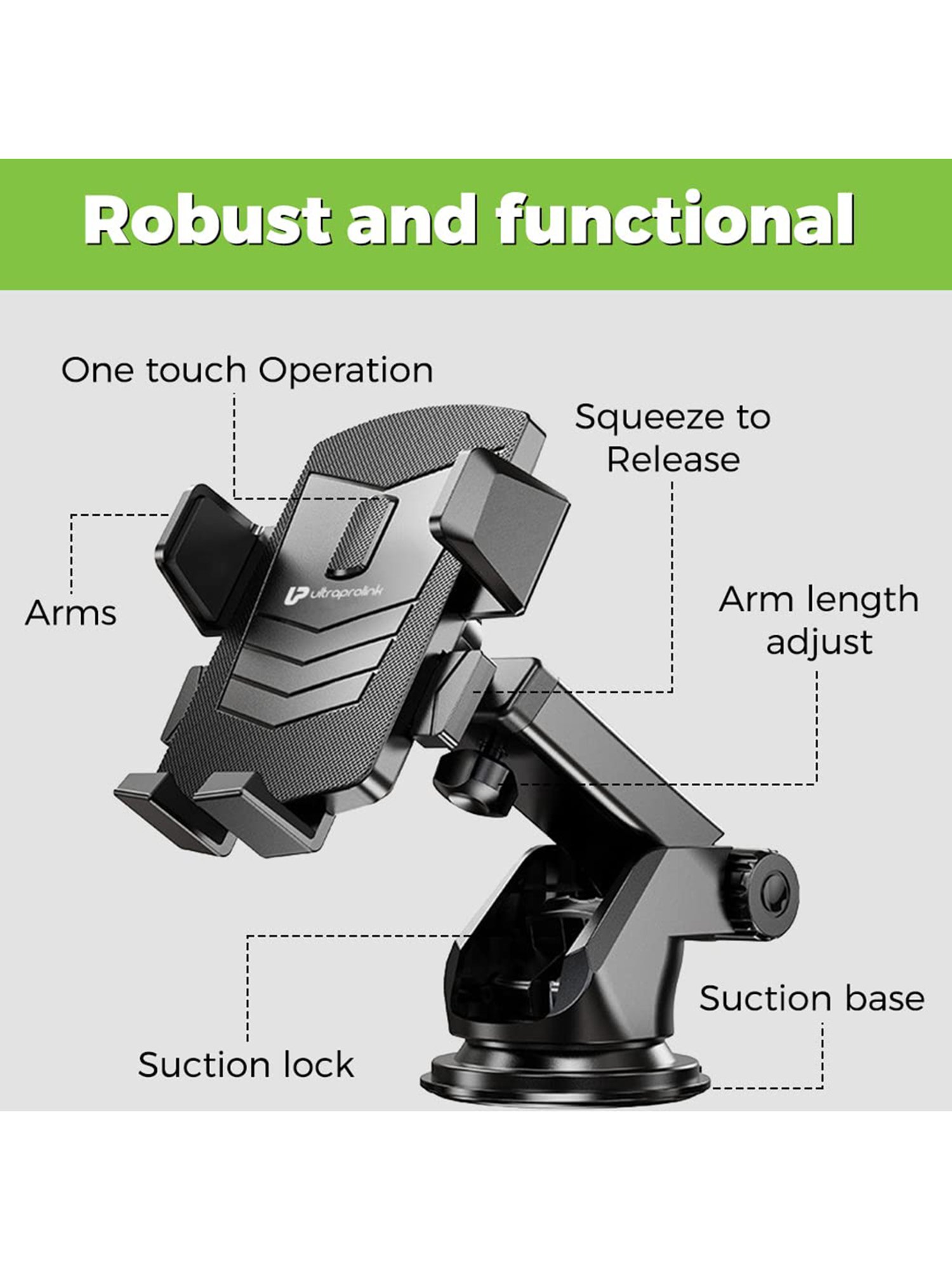 GRIPP Magic Stand Compatible for All Mobile Phones Devices (Black)