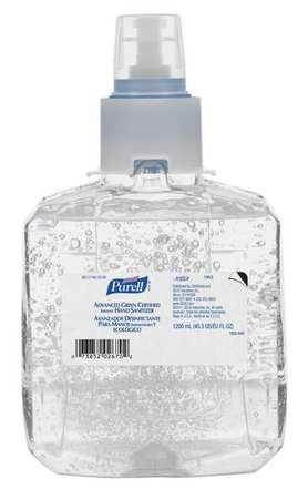 Purell 190302CT  Advanced Green Certified Instant Hand Sanitizer Refill, 1200mL, FragranceFree, 2/Carton, 1 Carton