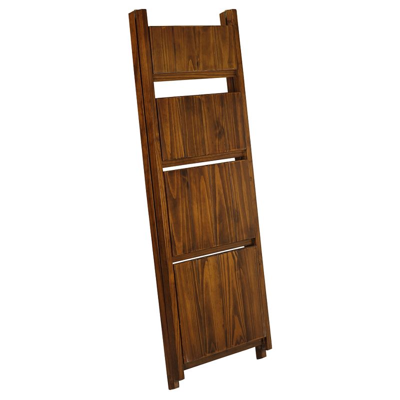 60" Folding Slatted Bookcase-4 Shelf