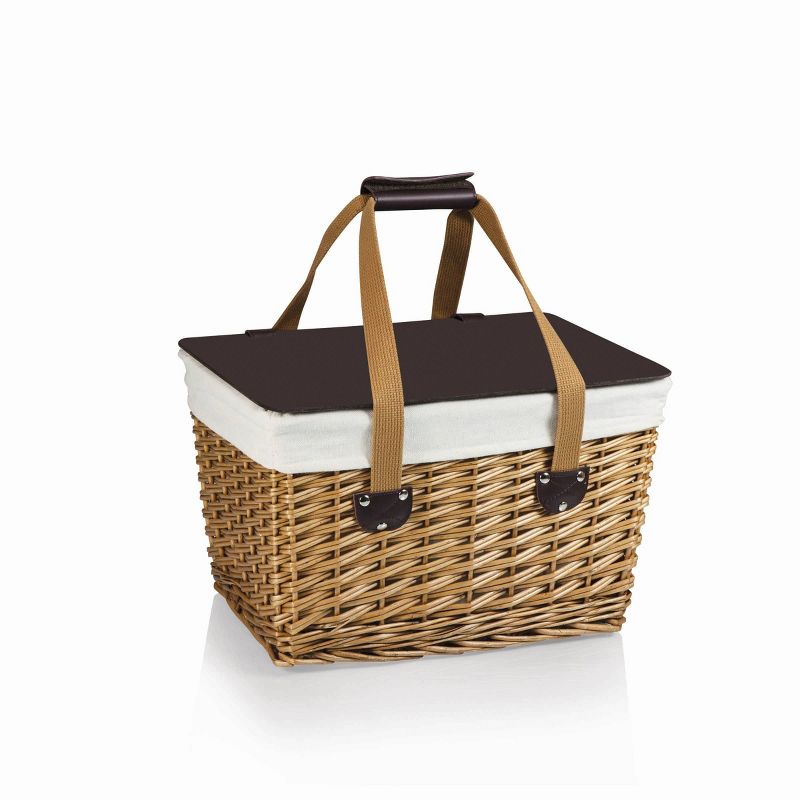 Picnic at Ascot Insulated Picnic Basket/Cooler Fully Equipped with Service for 2 - Trellis Green