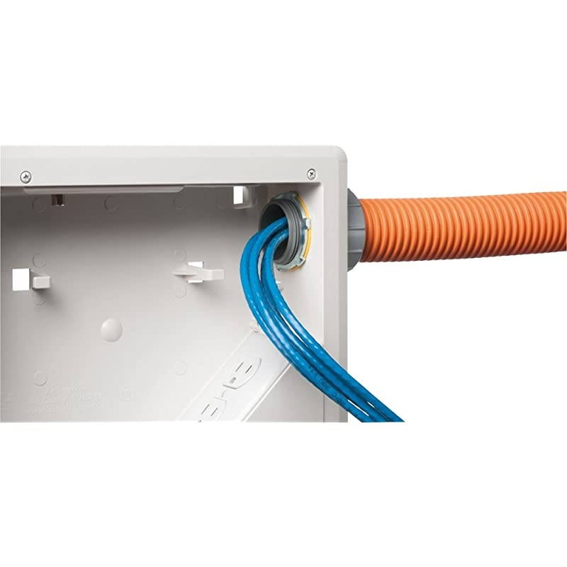 TVBU8101 TV Box with Flange for Home Theater Installations 8 x 10 White 1Pack