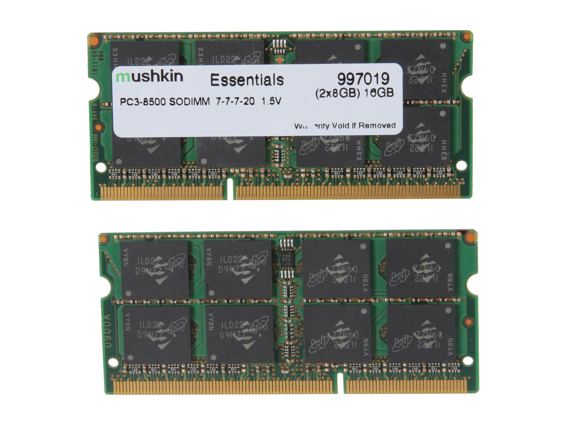 Mushkin Enhanced 2GB 204-Pin DDR3 SO-DIMM DDR3 1066 (PC3 8500) Laptop Memory Model 991643