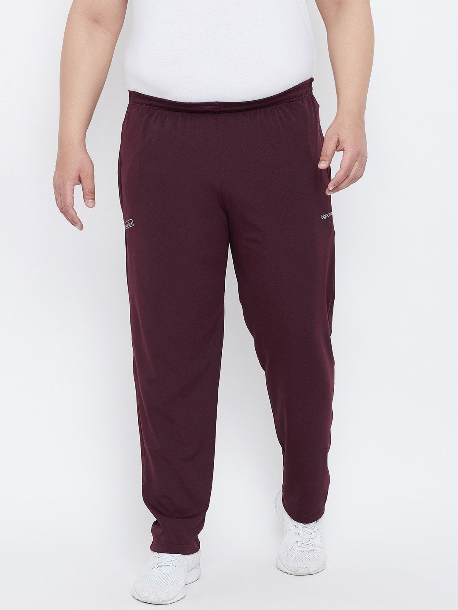 Bigbanana Maroon Regular Fit Trackpants