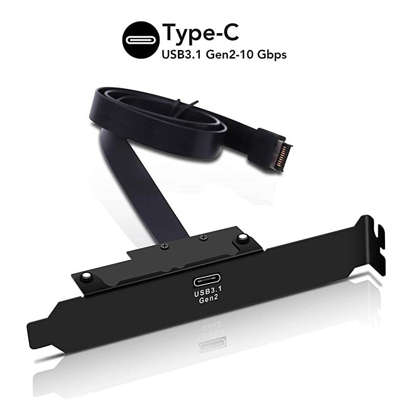 USB 31 Front Panel Header to USBC TypeC Female Extension Cable15inch 45cm Speed up to 10 Gbps