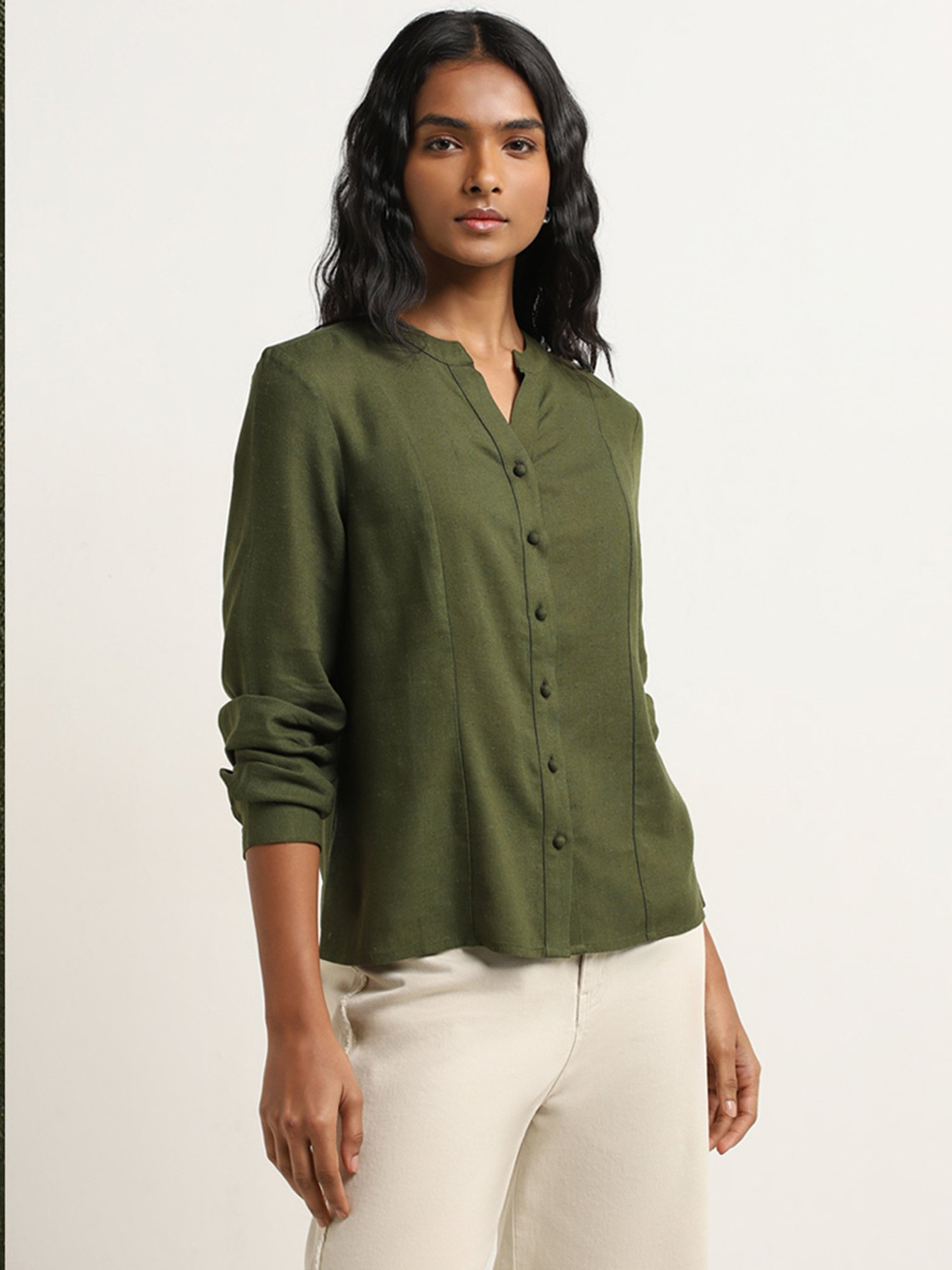 LOV by Westside Olive Solid Top