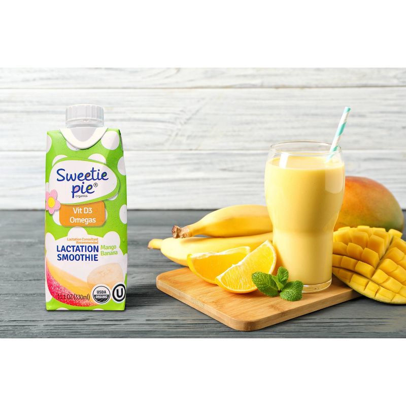 Sweetie Pie Organics Lactation Smoothie Tropical Flavor - 11.1oz/4ct