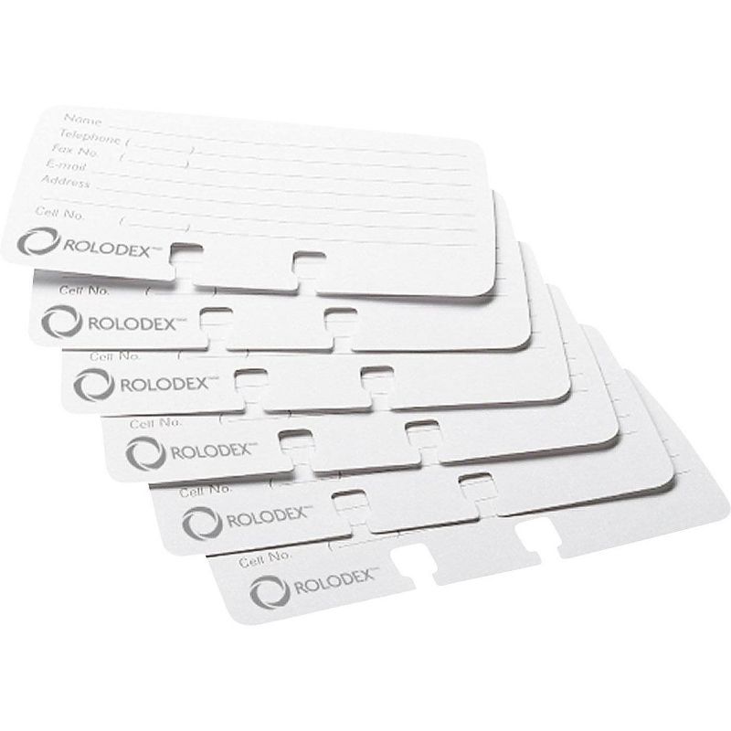 Rolodex Petite Refill Cards 2 1/4 x 4 100 Cards/Pack 67553