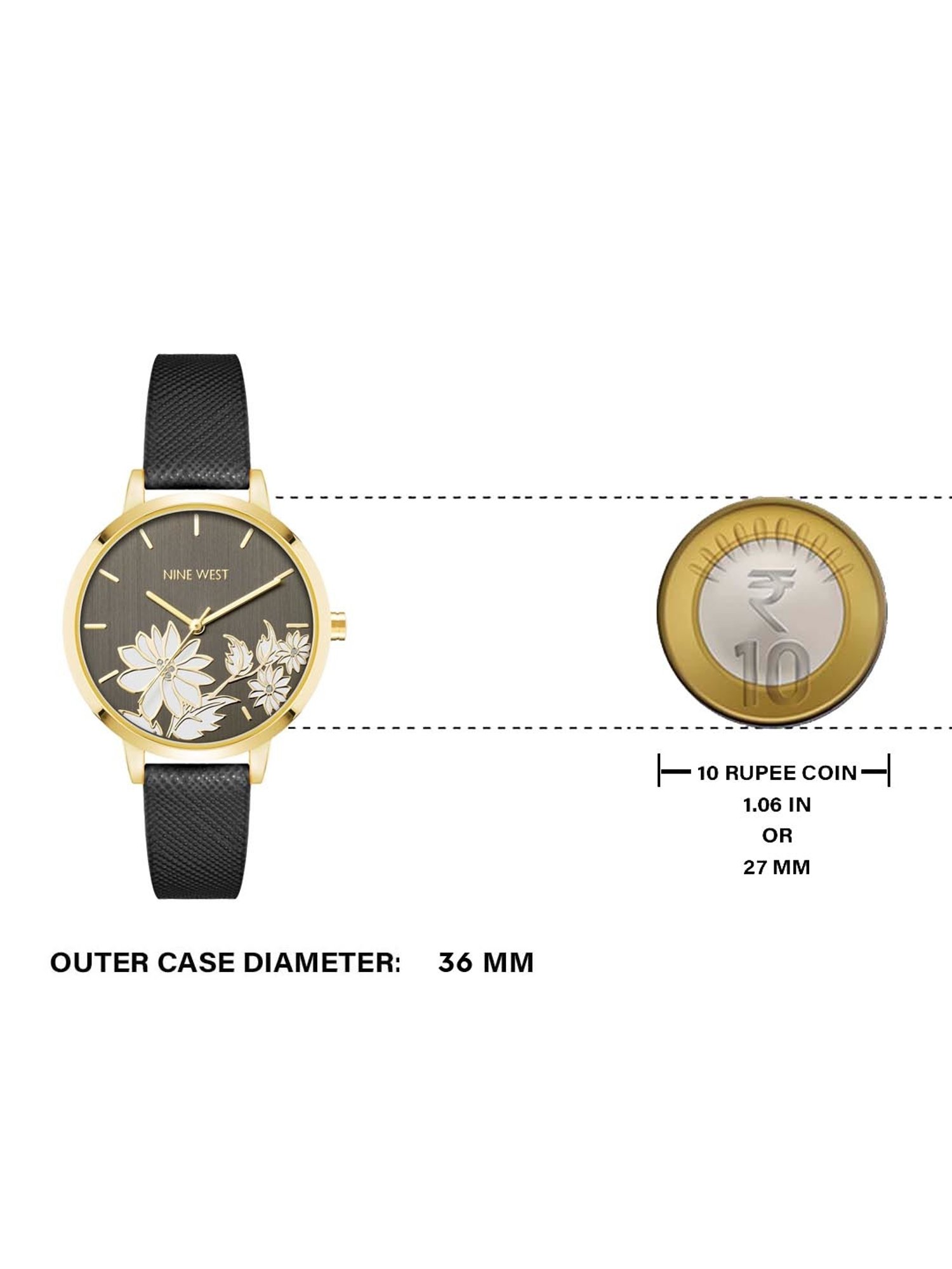 Nine West NW-2884FLBK Analog Watch for Women