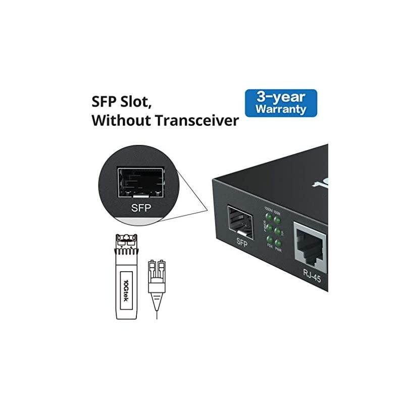 Pir of 1.25G MediConverter, SFP Slot, Without Trnsceiver
