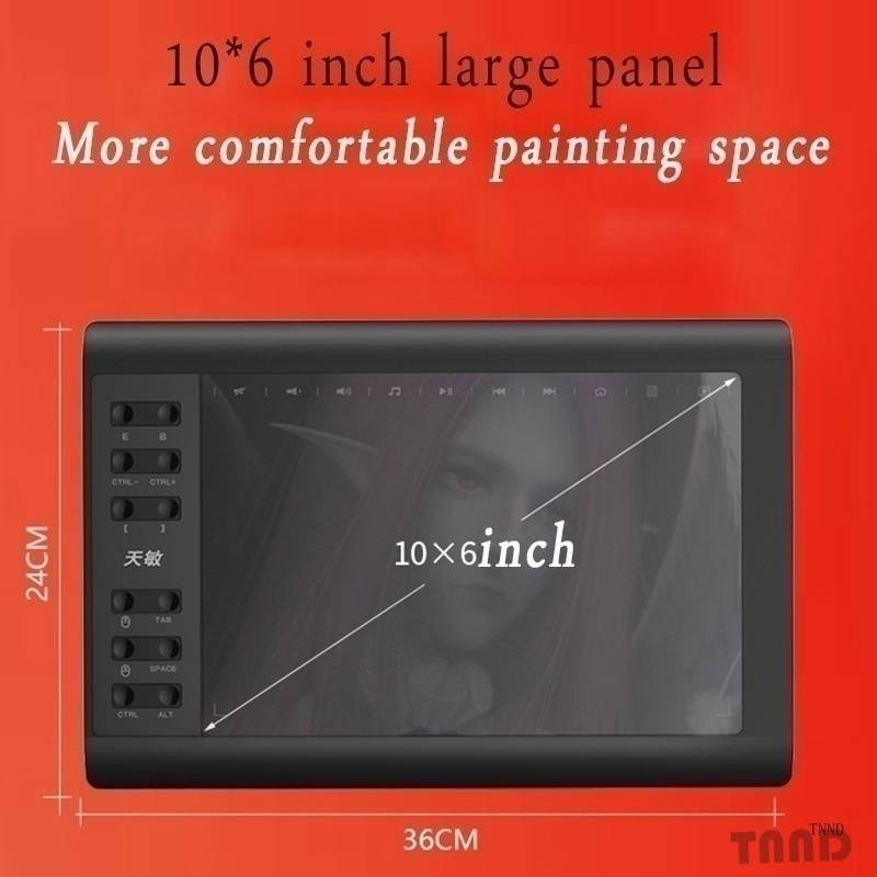 5080lpi Electromagnetic Digital Tablet Can Be Connected To Mobile Phone Hand-Painted Board Computer Painting Board Writing Board Writing Board Electronic Drawing Board-Black