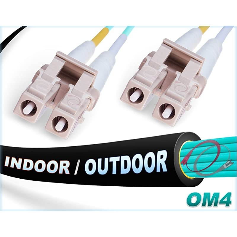 8M OM4 LC LC Fiber Patch Cable | IndoorOutdoor 100Gb Duplex 50125 LC to LC Multimode Jumper 8 Meter 2624ft | Length Options 05M300M | 1040100g sfp+ 100gbase mm lclc ofnr