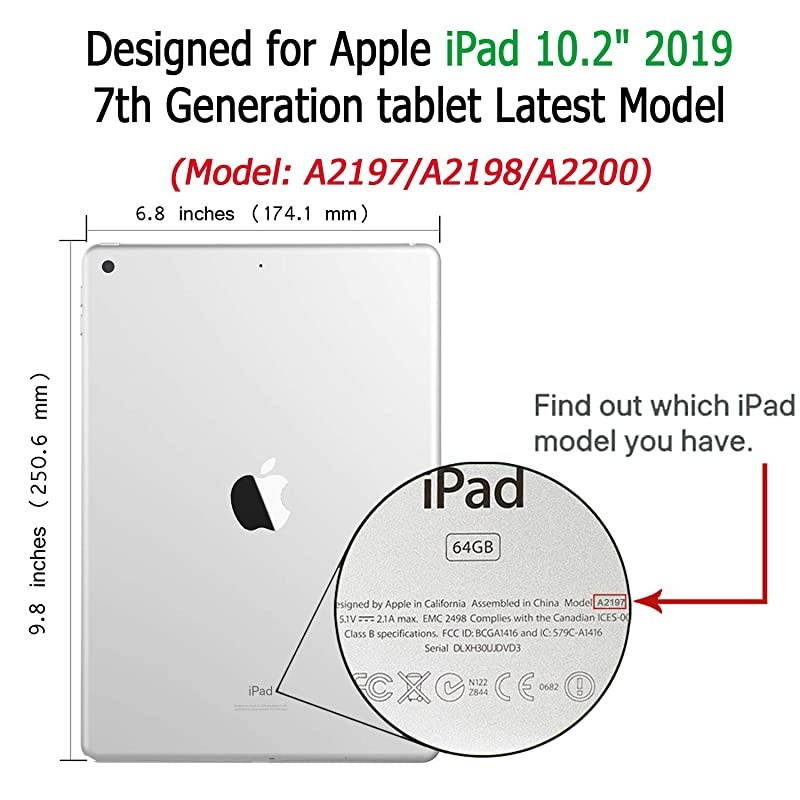 New iPad 8th Generation Case for Kids, iPad 7th Generation Case 2019, iPad 10.2 Case with Screen Protector, Shockproof Lightweight Handle Stand Case for iPad 10.2" 2020 Latest Model, Rose