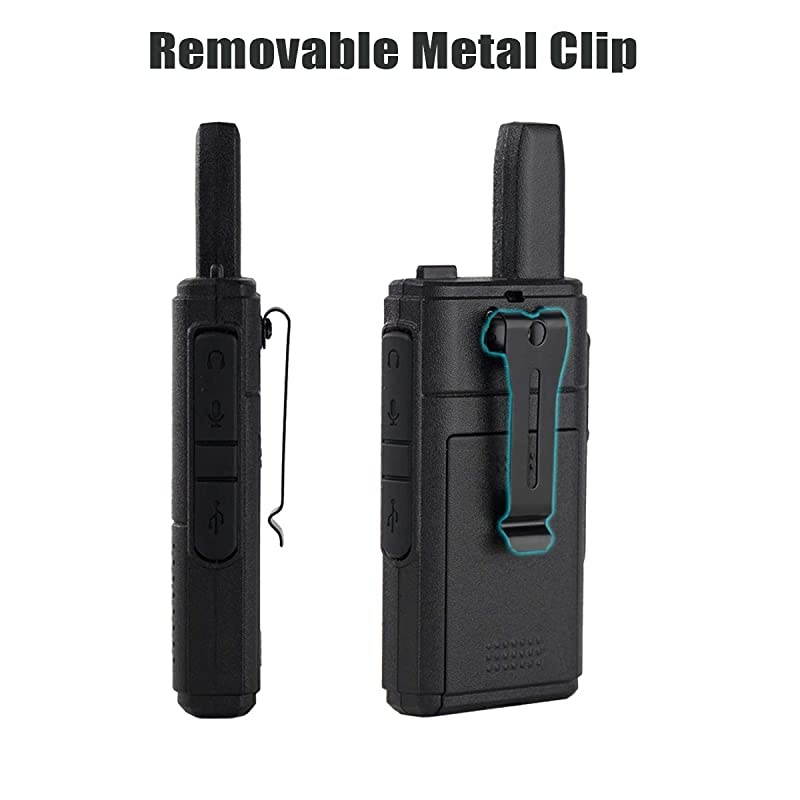 RT18 Radios Walkie Talkies with Earpiece Headsets,Business Portable Two-Way Radios Rechargeable,Mini,Dual PTT,Metal Clip,for Healthcare Retail School(10 Pack)