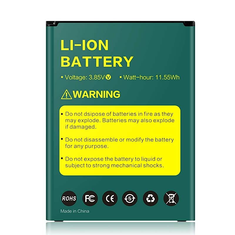 LG V10 Battery,  2X 3000mAh Replacement LG BL-45B1F Li-ion Battery with Charger for LG V10 H900 H901 H960A VS990 LS992 | LG V10 Spare Battery Kit