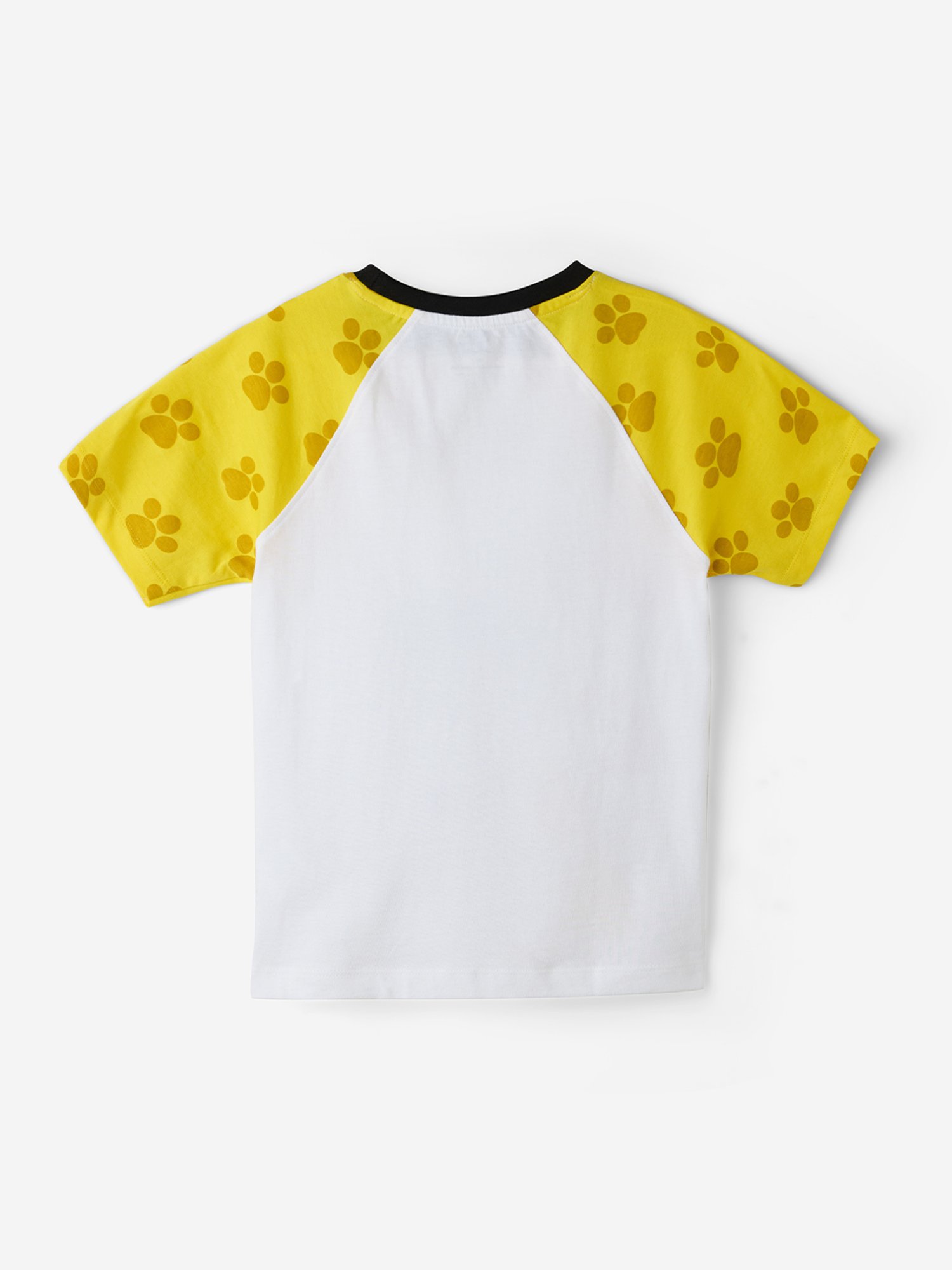 The Souled Store Kids White & Yellow Printed T-Shirt