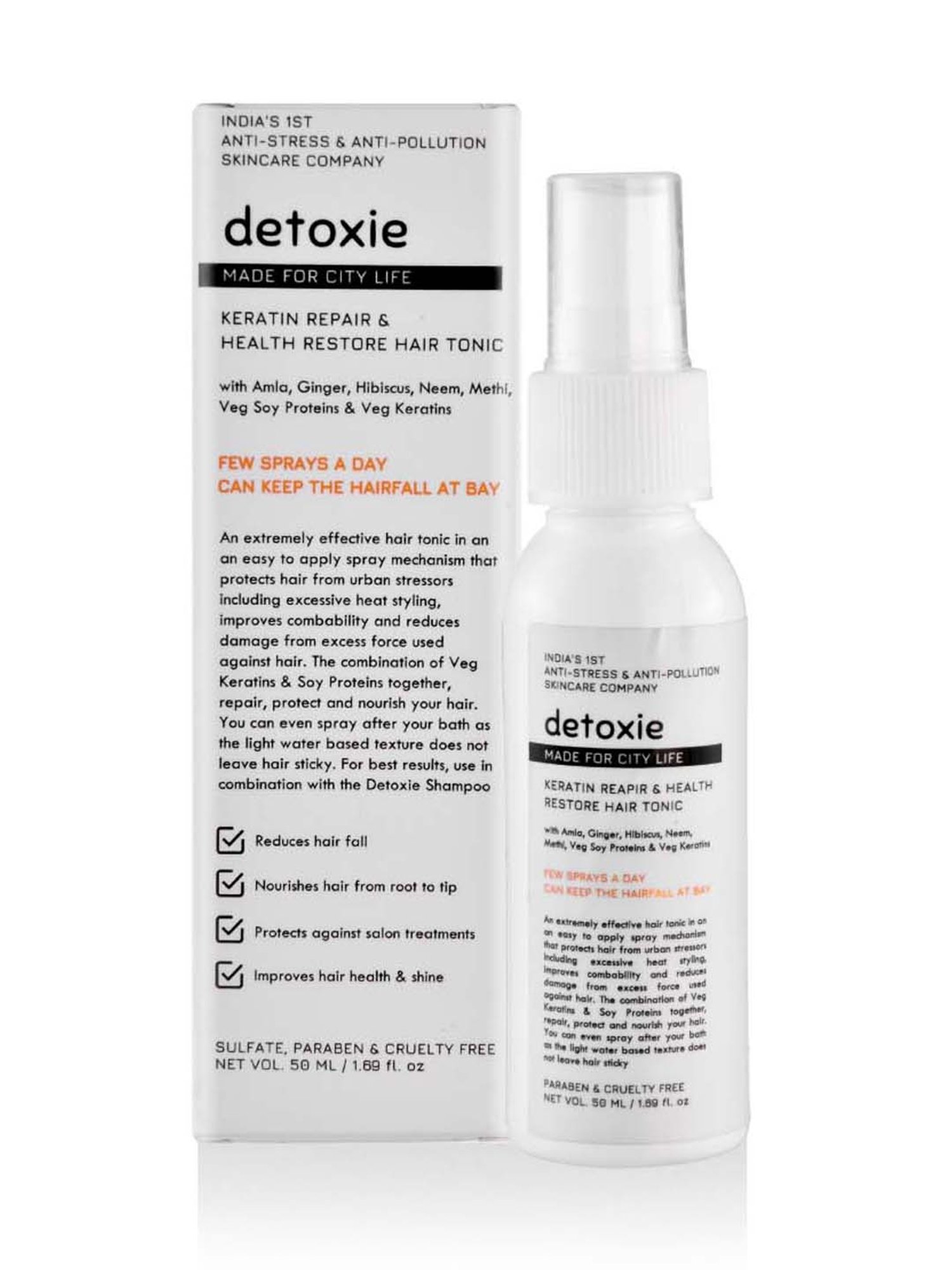 Detoxie Keratin Reapir & Health Restore Hair Tonic - 50 ml