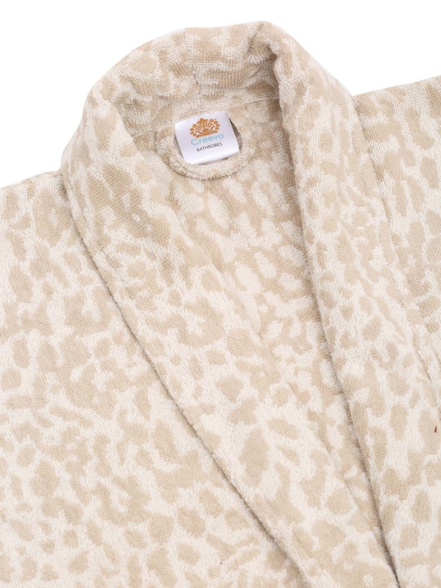 Creeva Everyday Red & Navy 225 GSM Micro Terry Bathrobe with Front Pocket & Kimono Collar