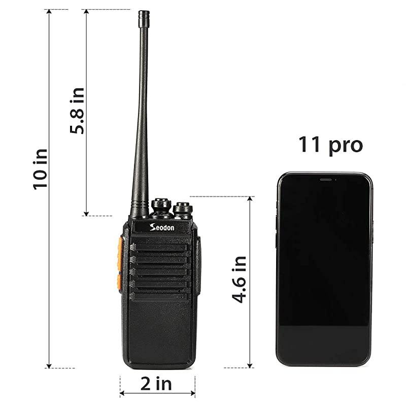 Walkie Talkies for Adults Long Range with One Extra Battery for Each Radio Rechargeable Walkie Talkie Two Way Radios with Earpiece/Headsets(2 Pack)