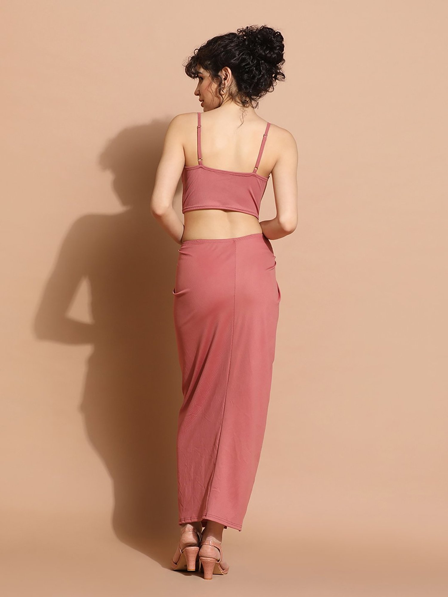 Da Intimo Pink Bralette With Skirt