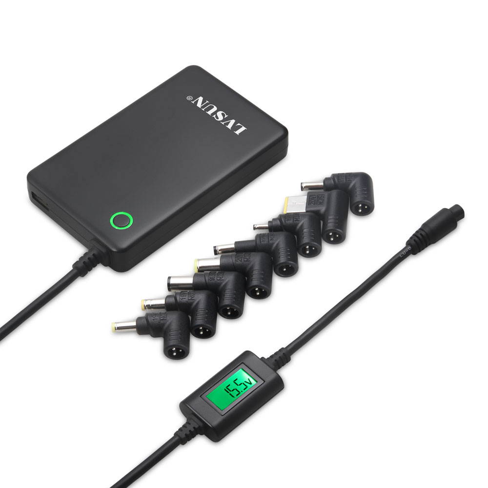 Lvsun 90 Watt Universal Notebook Charger Adapter Laptop Ac Adapter Power Supply Fit for Lenovo 20.5v, Ibm 20v, Hp/compaq 18.5v, Dell 19.5v, Toshiba 18v, Sony 16v, Acer 16v, Asus 19v, Etc