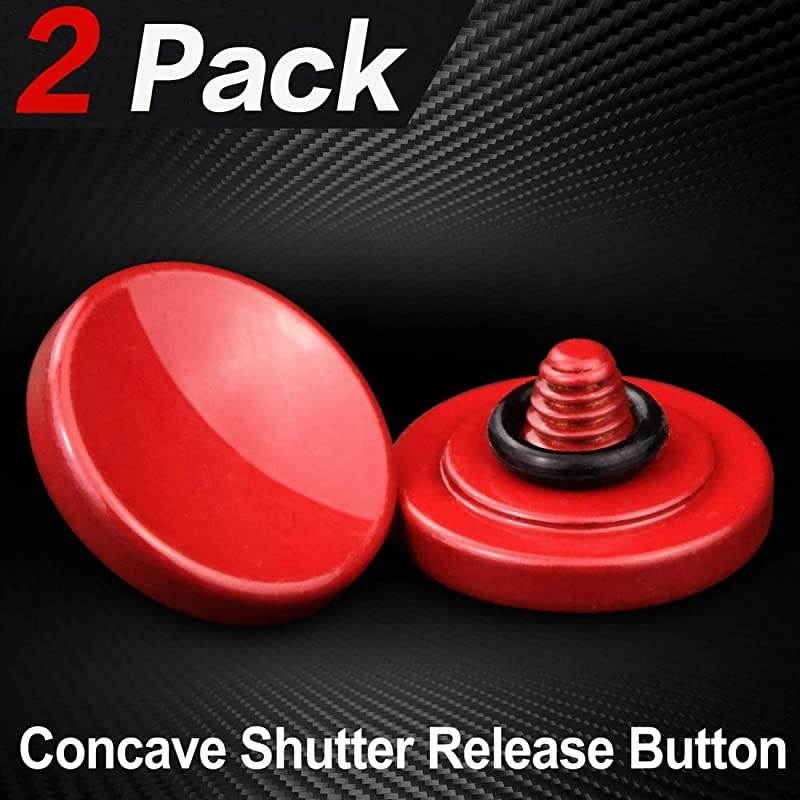 Shutter Release Button 2 PackRed Highend Concave Camera Shutter Button