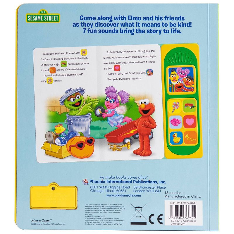 Sesame Street It's Cool to Be Kind Sound Book with Elmo - by Erin Rose Wage (Board Book)