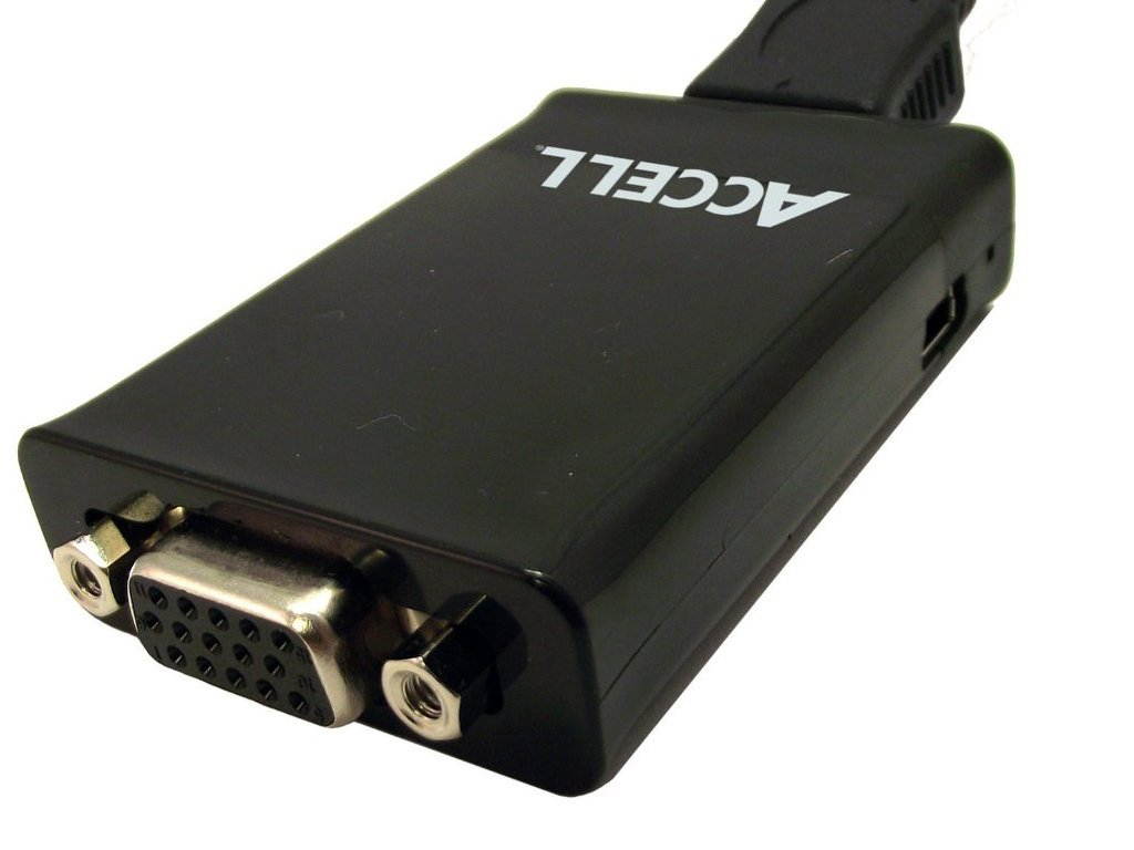 Accell HDMI (Male) to VGA (Female) Adapter - Resolutions up to 1920x1200 (WUXGA) @60Hz