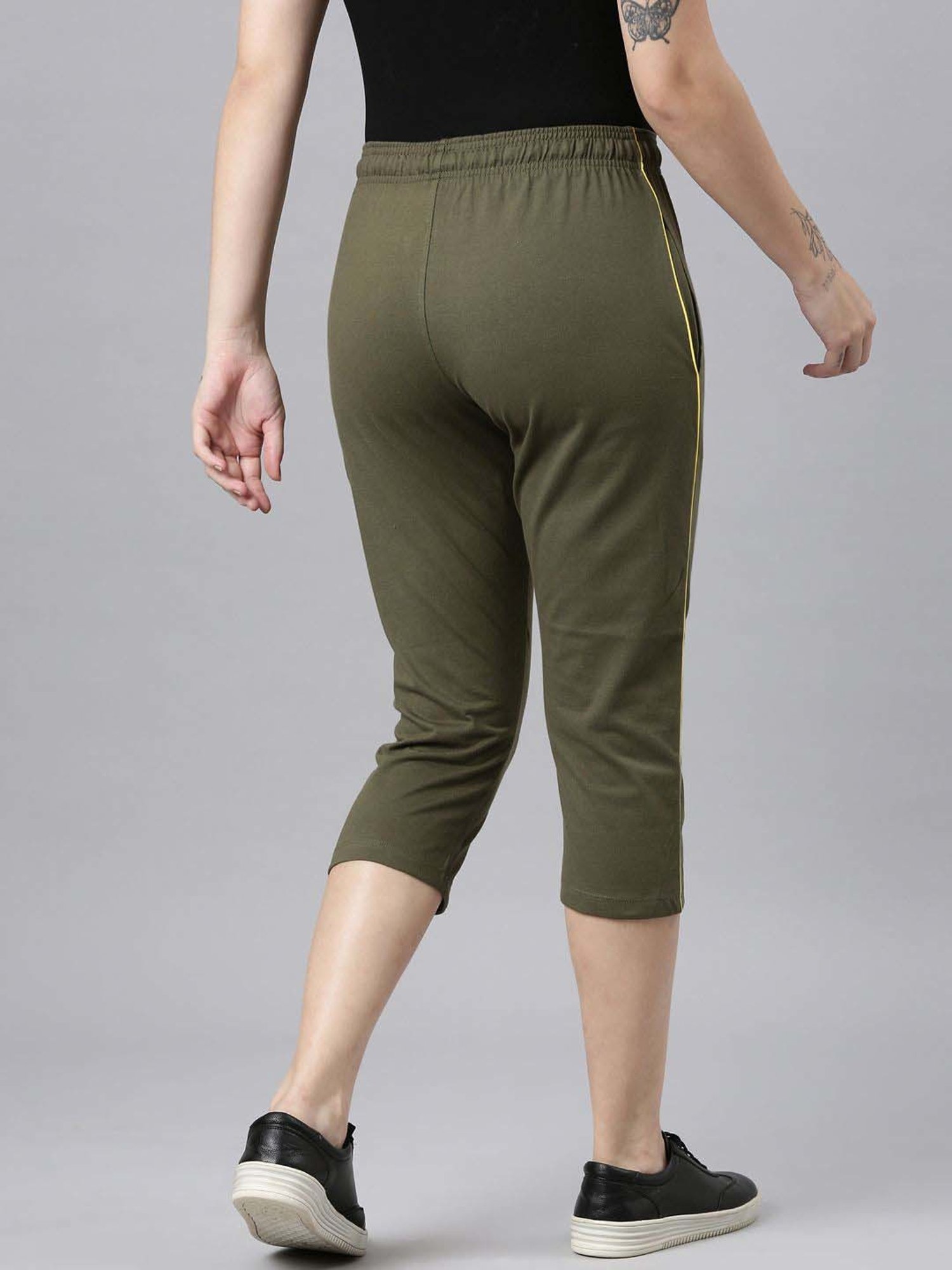 Dixcy Slimz Green Cotton Graphic Print Capris