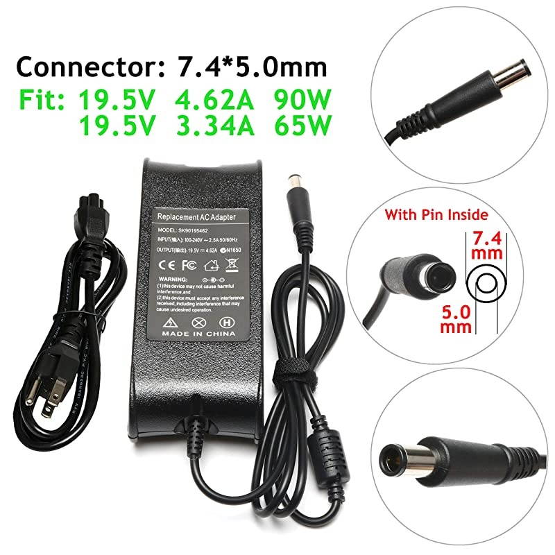 Power Adapter Charger for Dell Latitude 3340 E5430 E5440 E5450 E5530 E5540 E5550 E6220 E6230 E6320 E6330 E6400 E6410 E6420 E6430 E6440 E6500 E6510 E6520 E6530 E6540 E7240 E7250 E7440 E7450
