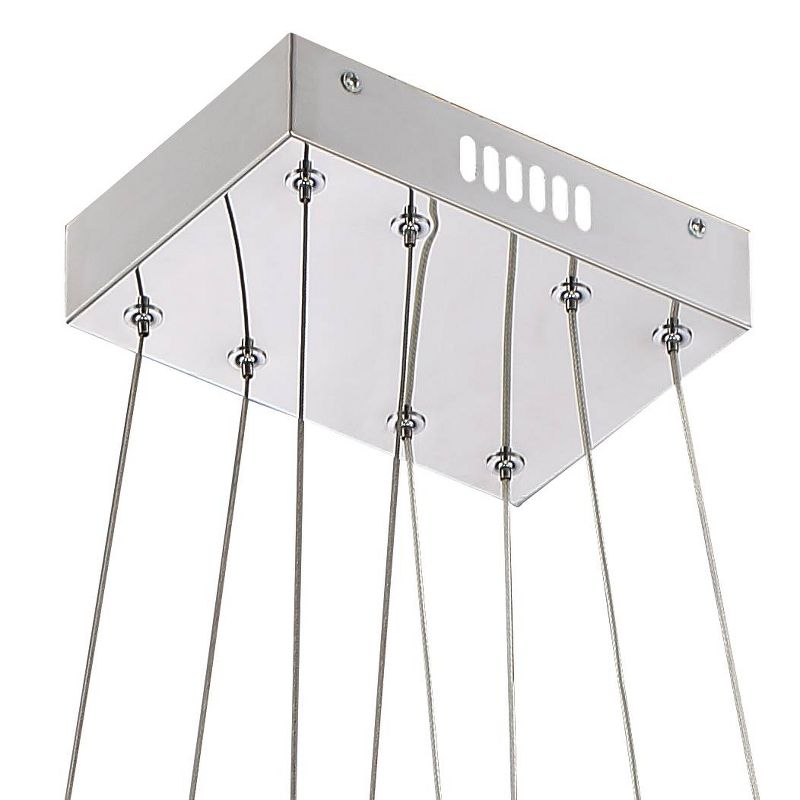 Glenna 23 3/4" Wide Chrome 2-Ring LED Pendant Light