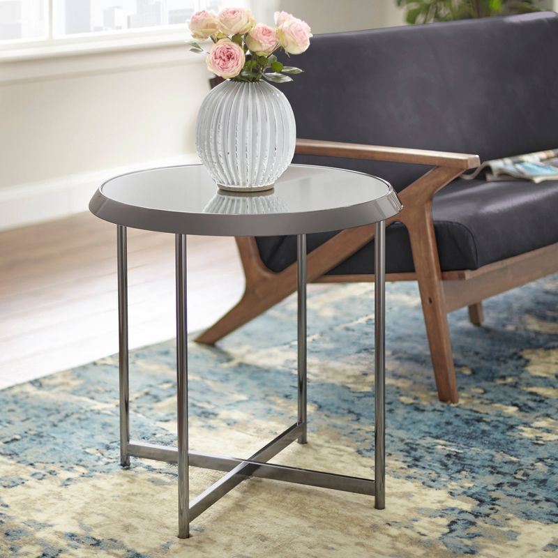 Carly End Table Black Nickel- Buylateral
