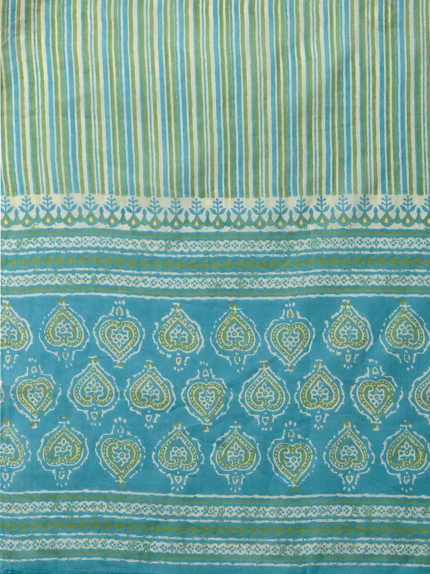 MIRCHI FASHION Aqua Blue Cotton Embellished Kurta Pant Set With Dupatta