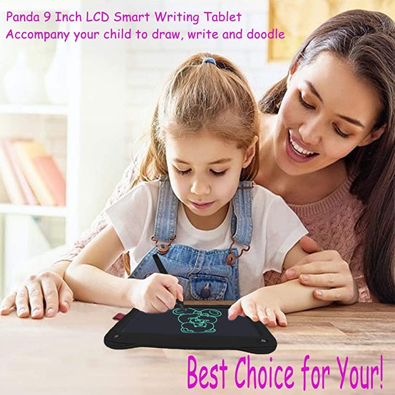 9 inch Writing ampDrawing Board Doodle Board Toys for Kids  Birthday Gift for 45 Years Old Kids LCD Writing Tablet with Stylus Smart Paper for Drawing Writer sBlack