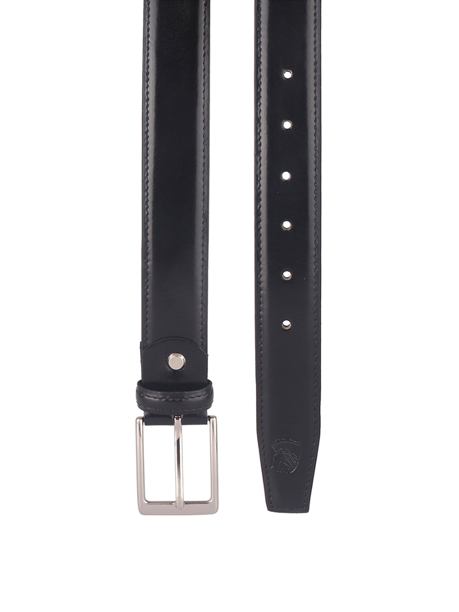 Crusset Black Leather Formal Belt for Men