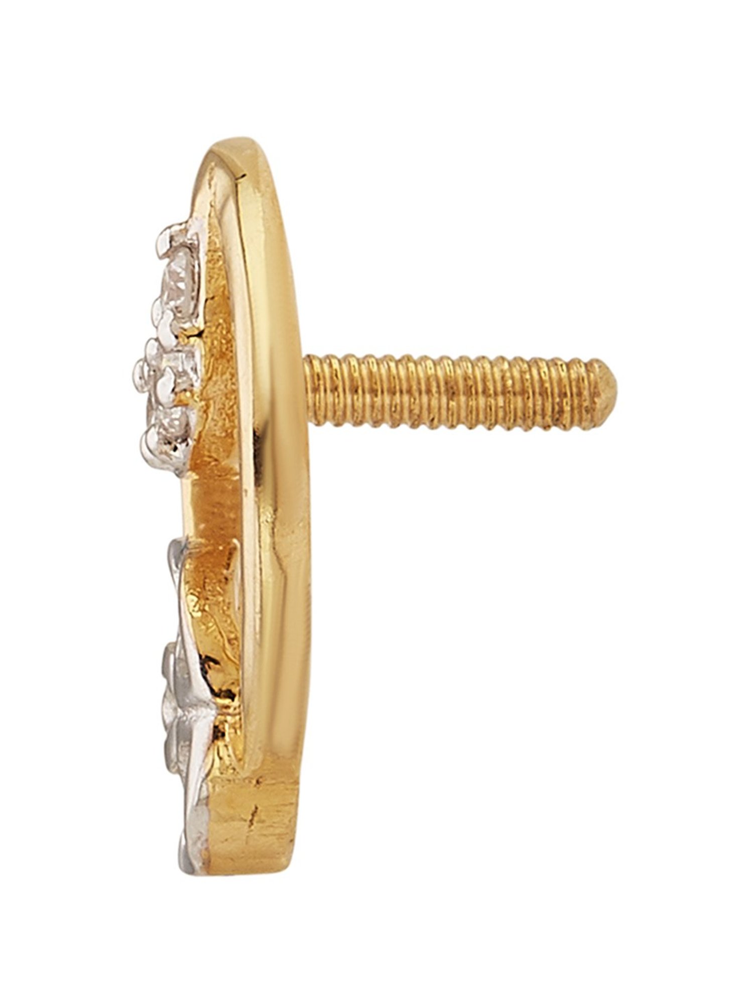 Waman Hari Pethe Jewellers 18k Gold & Diamond Earrings