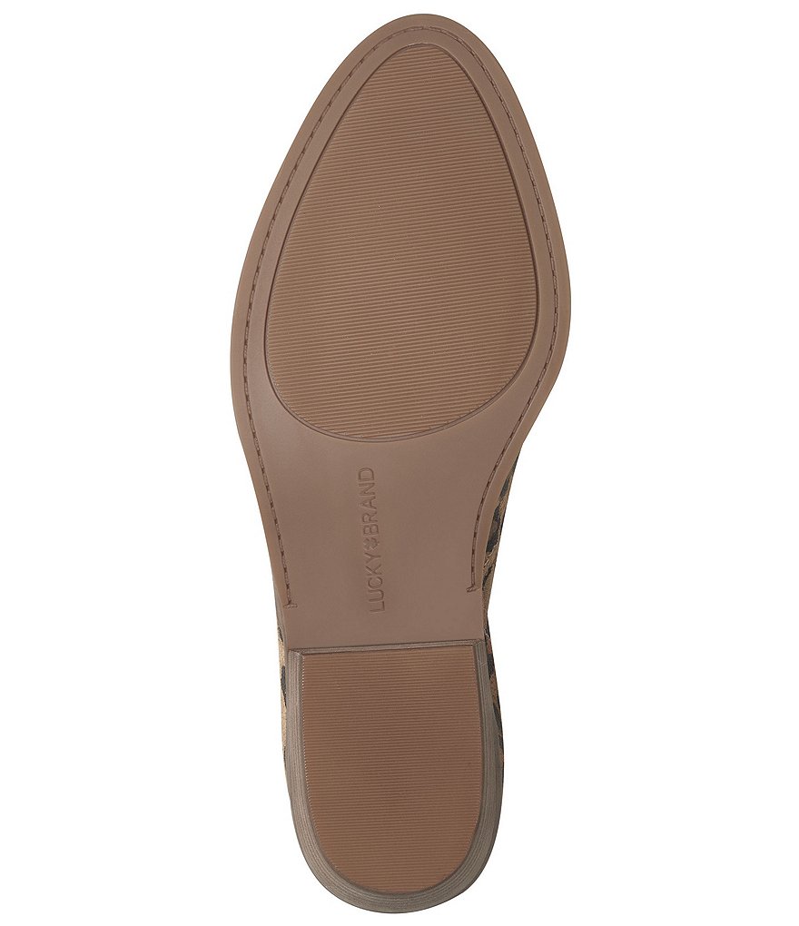 Lucky Brand Fallo Leather Leopard Print Booties