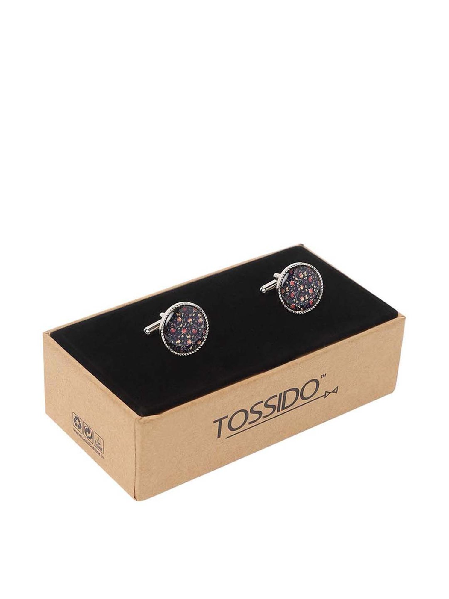 Tossido Green Solid Cufflinks