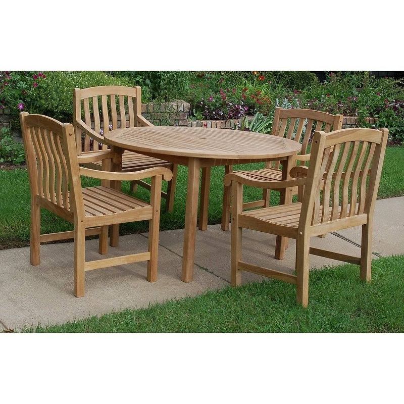 Sherwood 5pc Solid Teak Outdoor Dining Set - Cambridge Casual