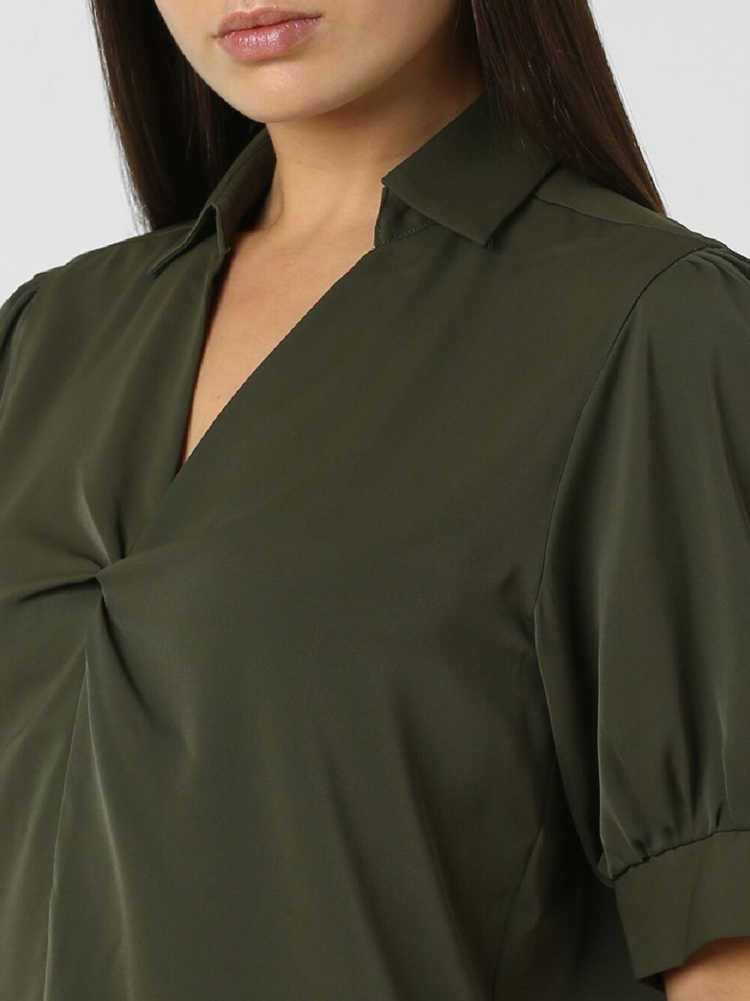 Van Heusen Green Plain Top