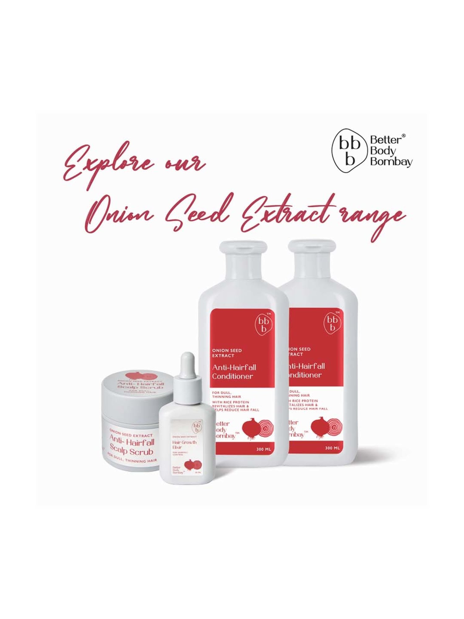 bbb Better Body Bombay Onion Seed Extract Anti-Hairfall Scalp Scrub - 100 gm