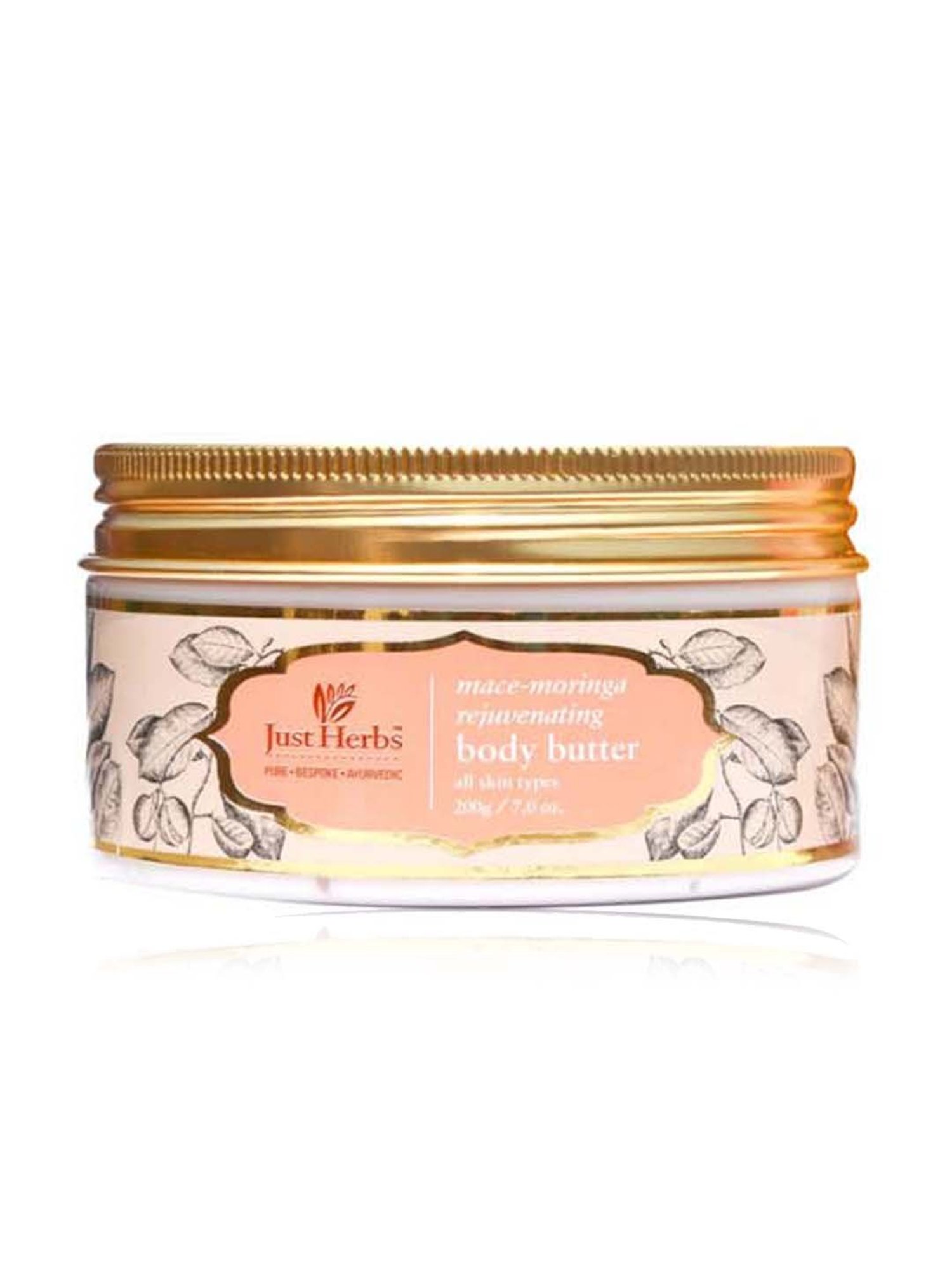 JUST HERBS Mace-Moringa Rejuvenating Body Butter - 200 gm