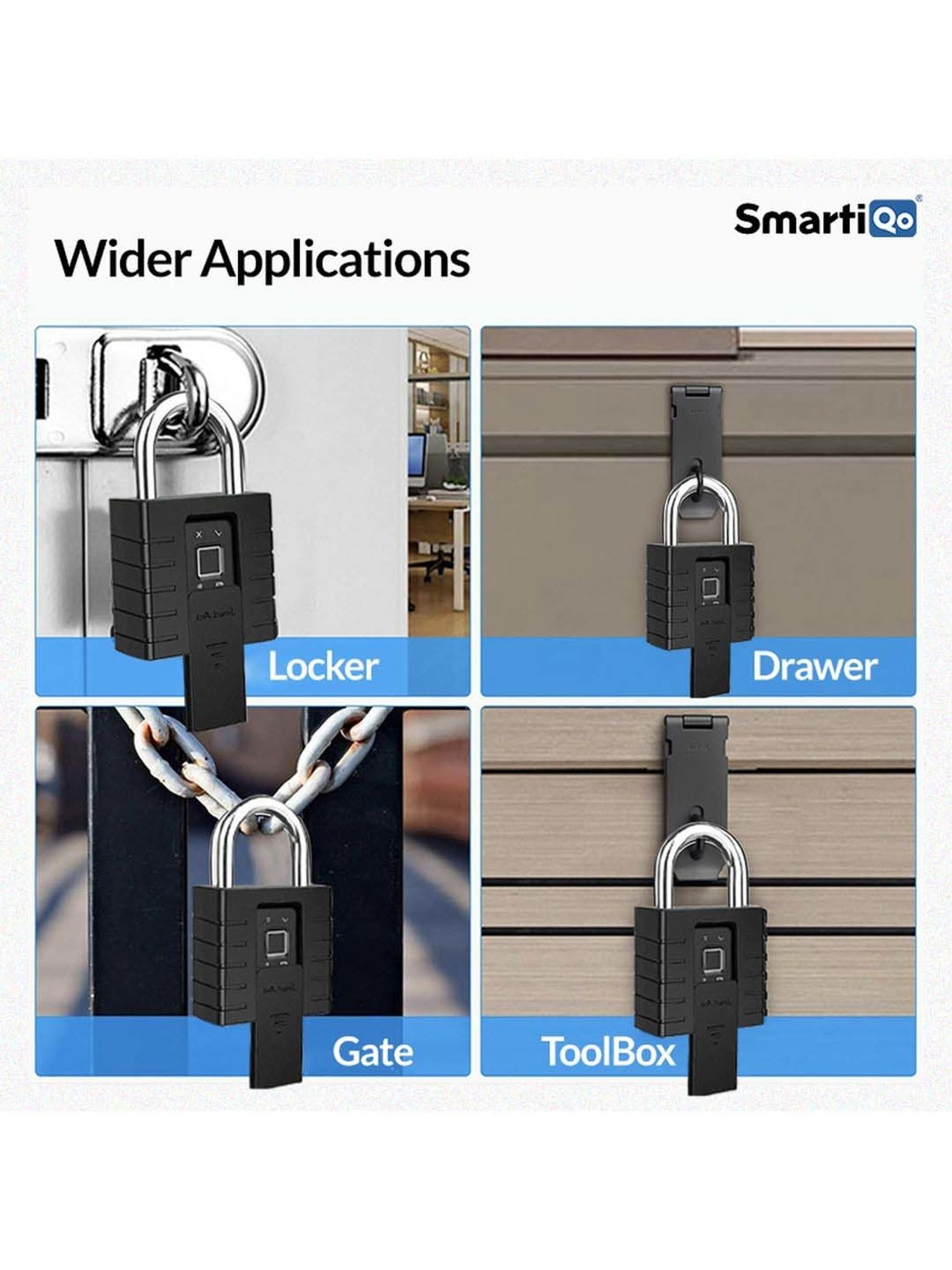 SmartiQo Fingerprint Padlock
