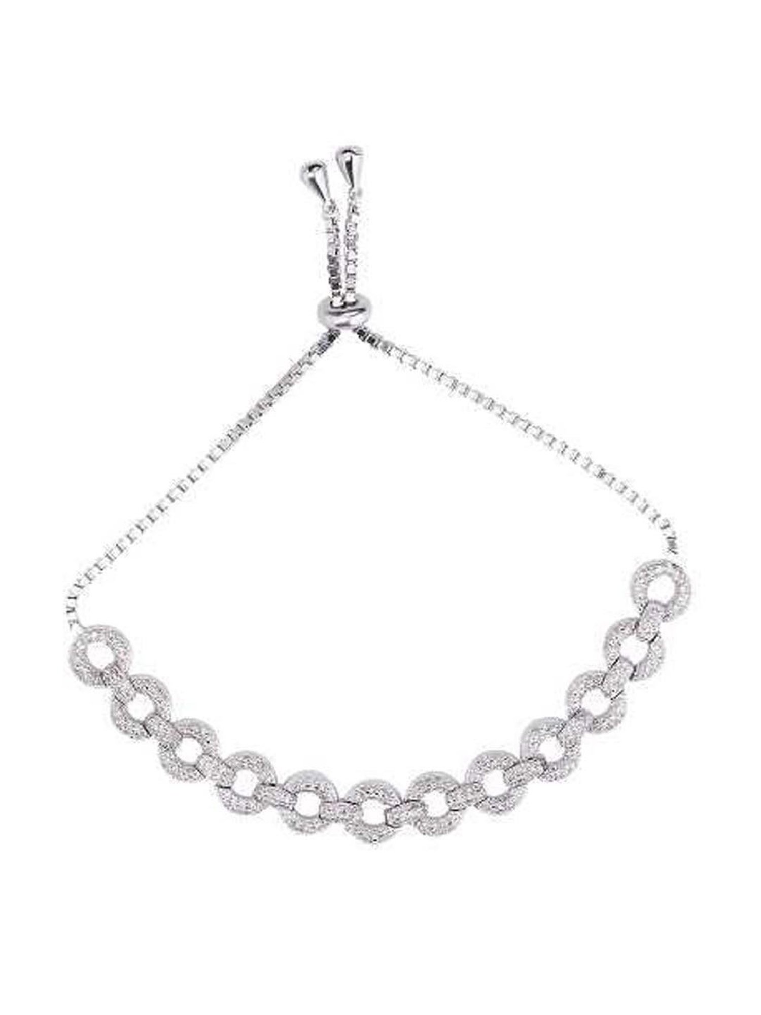 Anayra 92.5 Sterling Silver Sparkling Bracelet for Women